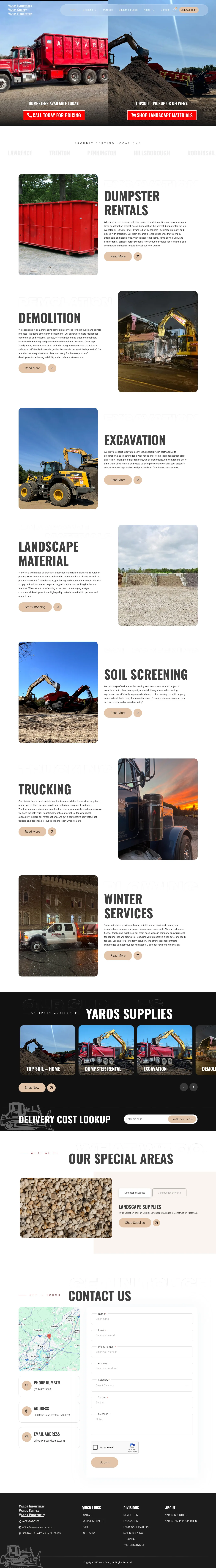 The Yaros Company — custom contractor website built by Wildfire Media